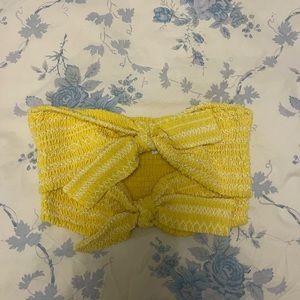 Yellow knot bandeau